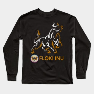 Vintage Bull Market Floki Inu Coin To The Moon Floki Army Crypto Token Cryptocurrency Wallet Birthday Gift For Men Women Kids Long Sleeve T-Shirt